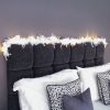 White Feather Garland Lights with Warm White LEDs. Battery or USB Powered Feather Fairy Lights with Timer