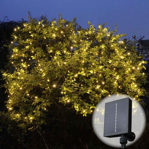 200 warm white solar lights