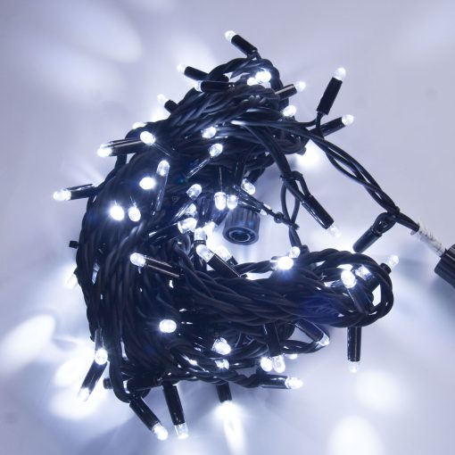 Professional 10m 100 LED string cold white fairy lights and plug kit - Bundle offer