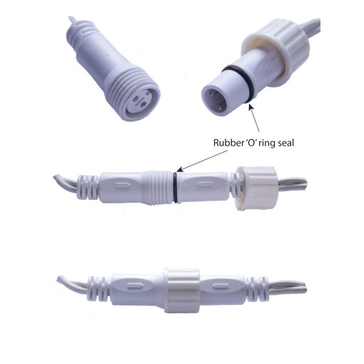230VICICLEWHWH-05 Professional 3m 100 LED icicle cold white fairy lights and plug - Bundle offer
