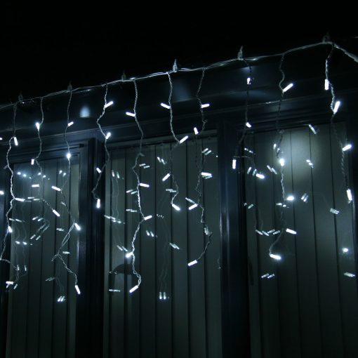 230VICICLEWHWH Professional 3m 100 LED icicle cold white fairy lights and plug - Bundle offer