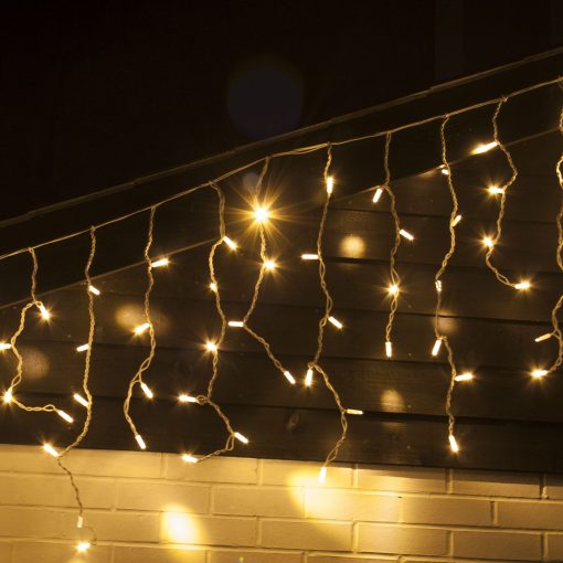 230VICICLEWWWH-01 Professional Connectable Warm White Icicle Random Twinkling Lights - Add On Set (No plug)