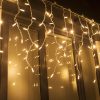 230VICICLEWWWH Professional Connectable Warm White Icicle Random Twinkling Lights - Add On Set (No plug)