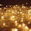 200 Warm White LED Fairy Lights on Silver Wire. Multifunction, Remote & Timer. Plug in Fairy Lights
