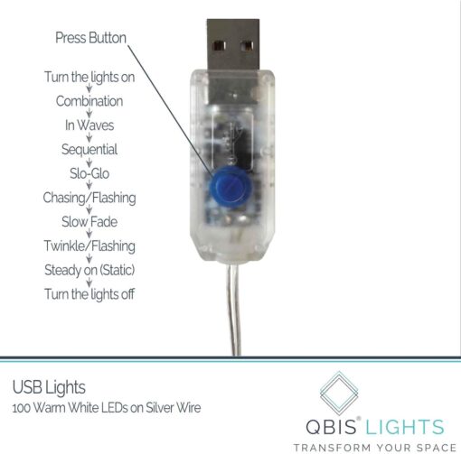 61YJHy8uhIL._AC_SL1500_ 100 Warm White Micro Lights with Remote Control, USB Plug, Timer, Multi Function & Dimmer. Fairy String Lights