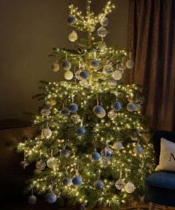 800 warm white twinkle 800 Warm White Twinkling LED String Lights on Green Wire. Plug in Fairy Lights.