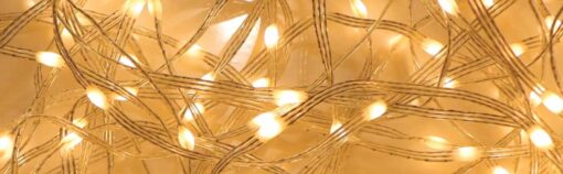 200 Warm White LED Fairy Lights on Silver Wire. Multifunction, Remote & Timer. Plug in Fairy Lights