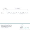 B120CLU-I-Dimensions 120 Pastel LED Berry Cluster Lights on Black Wire. Plug in Garland Fairy Lights
