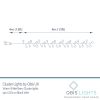 240 Warm White LED Berry Cluster Lights on Black Wire. Plug in Garland Fairy Lights