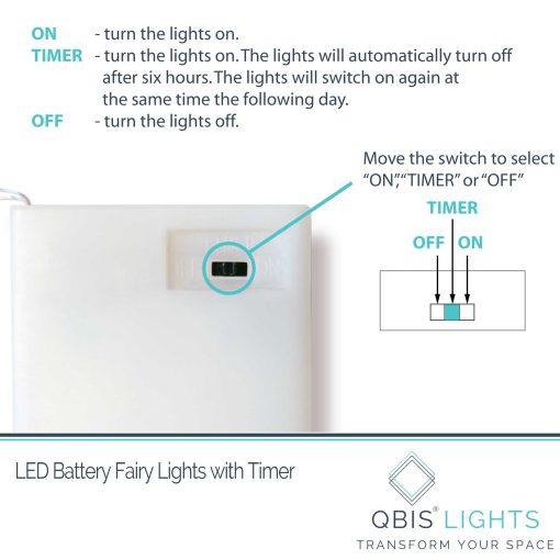 BatteryPack 20 Warm White Battery Powered Fairy Lights on Silver Wire. Firefly Lights with Timer