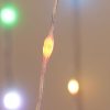 320 RGB Curtain Lights on Silver Wire. Plug in Fairy Lights with Remote.