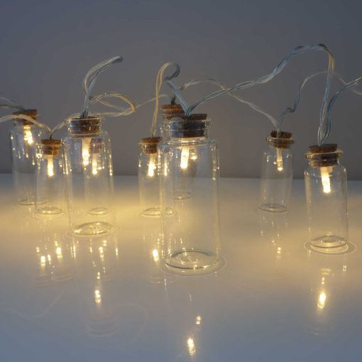 IMG_0915small Retro Glass Jar Fairy Lights. Vintage Warm White String Lights. Clear Glass Jars with Timer