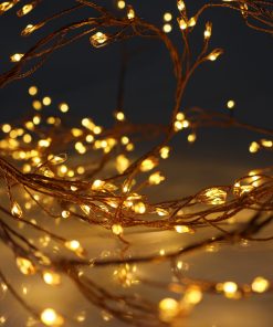 IMG_3511 200 Warm White Cluster Copper Wire USB micro lights with USB Plug, Remote Control, Timer, Multi Function & Dimmable - available Nov 2026