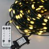 200 Warm White LED Fairy Lights on Green Wire. Multifunction, Remote & Timer. Plug in Fairy Lights
