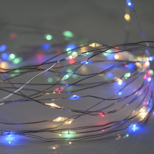 100 Multicolour Micro Lights with Remote Control, USB Plug, Timer, Multi Function & Dimmer. Fairy String Lights
