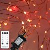 100 Sunset® Micro Lights, Multi Function Fairy String Lights in red, orange & yellow. With remote control.