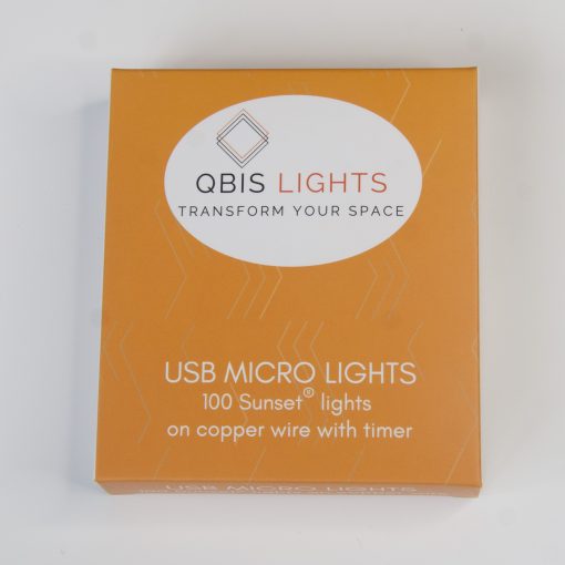 100 Sunset® Micro Lights with Remote Control, USB Plug, Timer, Multi Function & Dimmer. Fairy String Lights in yellow, amber/ orange and red
