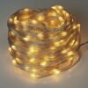 200 Warm White LED Fairy Lights on Silver Wire. Multifunction, Remote & Timer. Plug in Fairy Lights