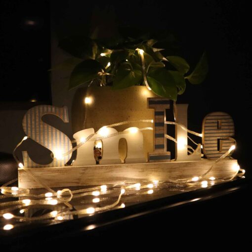 200 Warm White LED Fairy Lights on Silver Wire. Multifunction, Remote & Timer. Plug in Fairy Lights