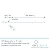 200 Warm White LED Fairy Lights on Green Wire. Multifunction, Remote & Timer. Plug in Fairy Lights
