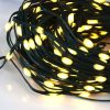 200 Warm White LED Fairy Lights on Green Wire. Multifunction, Remote & Timer. Plug in Fairy Lights