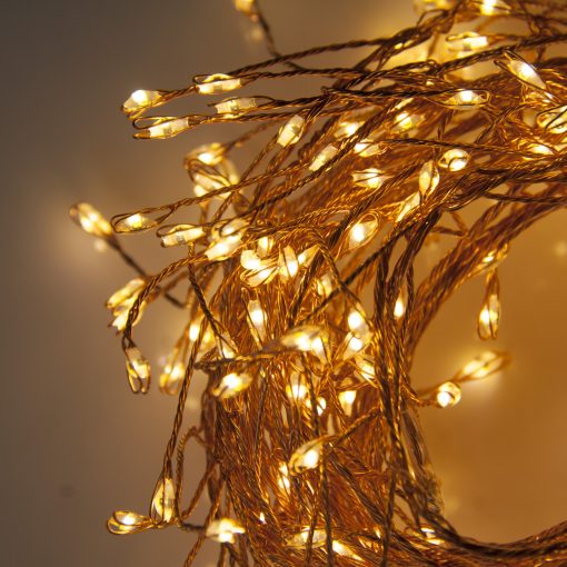 240 Warm White Cluster LEDs on Copper wire. Plug in Garland fairy lights - available mid Nov