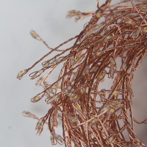 240 Warm White Cluster LEDs on Copper wire. Plug in Garland fairy lights - available mid Nov