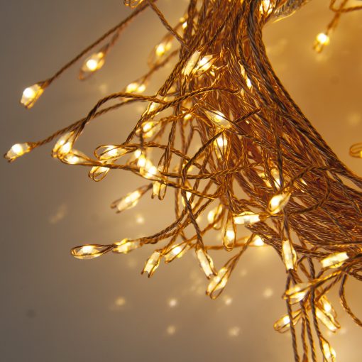 240 Warm White Cluster LEDs on Copper wire. Plug in Garland fairy lights - available mid Nov