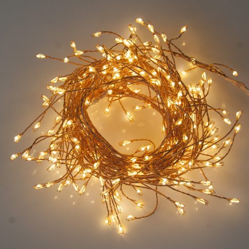 240 Warm White Cluster LEDs on Copper wire. Plug in Garland fairy lights - available mid Nov