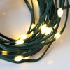 30 Warm White Battery Powered Fairy Lights on Green Wire. Multifunction with 6 hour timer