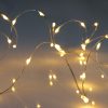 30 Warm White Battery Powered Fairy Lights on Silver Wire. Firefly Lights with Timer