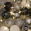 30 Warm White Battery Powered Fairy Lights on Silver Wire. Firefly Lights with Timer