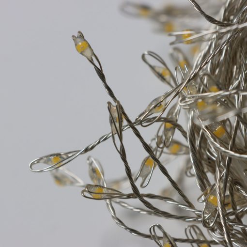 Premium LED Cluster Lights. 400 Warm White LEDs on Silver wire Plug-in available mid Nov 2026