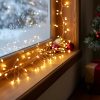 400 Warm White Twinkle/ Static Cluster Plug-in lights on Copper wire with 6 hour timer option