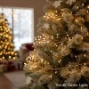 400 Warm White Twinkle/ Static Cluster Plug-in lights on Copper wire with 6 hour timer option