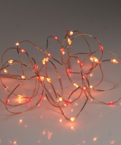 M40STR-BAT-SS2-CP4 40 Sunset®2 Battery Powered Fairy Lights on Copper Wire. Red & Orange/Amber Firefly Lights with Timer