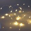 40 Warm White Battery Powered Fairy Lights on Silver Wire. Firefly Lights with Timer