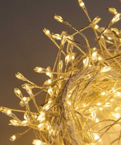 M480CLU-5V-WW-SL_4399 Premium LED Cluster Lights. 480 Warm White LEDs on Silver wire. Plug in Garland fairy lights.