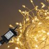 Premium LED Cluster Lights. 480 Warm White LEDs on Silver wire. Plug in Garland fairy lights.