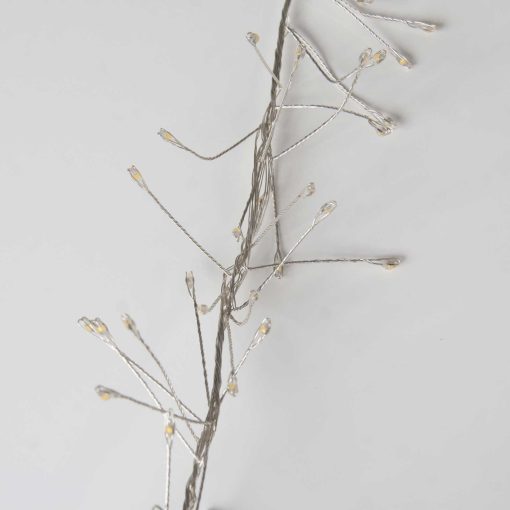 Premium LED Cluster Lights. 480 Warm White LEDs on Silver wire. Plug in Garland fairy lights.