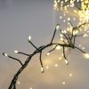 M800CLU-6V-WW-GR-03 800 Warm White Static/ Twinkle Cluster Lights with Timer on green wire. Plug in garland fairy lights. Available Nov 2026.