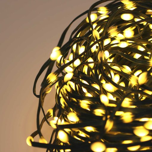 M800STR-31V-WW-GR-T-09 800 Warm White Twinkling LED String Lights on Green Wire. Plug in Fairy Lights.