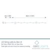 M800STR31VWWGRT-dimensions 800 Warm White Twinkling LED String Lights on Green Wire. Plug in Fairy Lights.