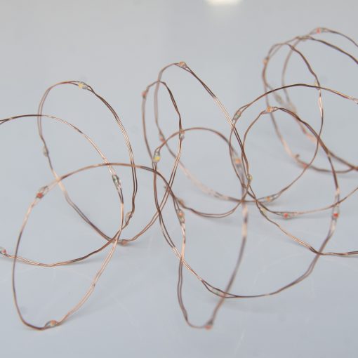 MLED40STRBATSSCP_03 40 Sunset® Battery Powered Fairy Lights on Copper Wire. Red, Orange/Amber & Yellow Firefly Lights with Timer