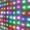 320 RGB Curtain Lights on Silver Wire. Plug in Fairy Lights with Remote.