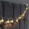 Indoor mini festoon lights with 16 Warm White LEDs on Clear Cable. Battery powered fairy lights with timer