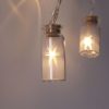 QB-LED16ST-JAR-BAT-WW-TR-01 Retro Glass Jar Fairy Lights. Vintage Warm White String Lights. Frosty Glass Jars with Timer