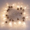QB-LED16ST-JAR-BAT-WW-TR_08 Retro Glass Jar Fairy Lights. Vintage Warm White String Lights. Frosty Glass Jars with Timer