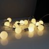 QB_LED16_E14BULB_BAT_WW_TR_OP_06 Indoor/Outdoor mini opaque festoon lights with 16 Warm White LEDs on Clear Cable. Battery powered fairy lights with timer