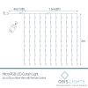 320 RGB Curtain Lights on Silver Wire. Plug in Fairy Lights with Remote.